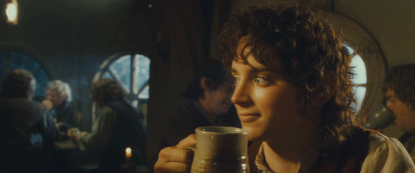 Frodo Drinking 