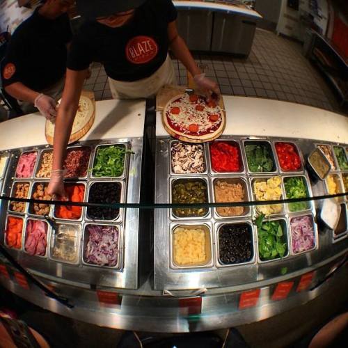 Blaze Pizza Topping Bar