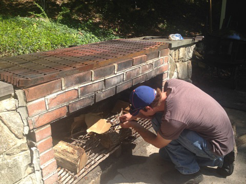 Building a big ol' fire